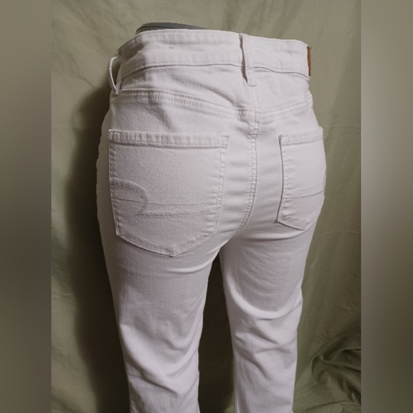 American Eagle Outfitters White Flare Denim Super Stretch Jeans - Picture 5 of 12